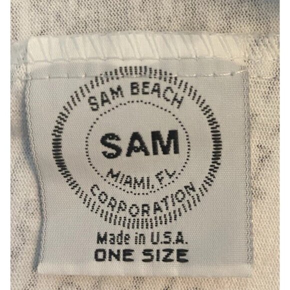 Vtg Sam Beach Michelangelo Hammer Baggy Pants Adjustable One Size Black White - Picture 7 of 16